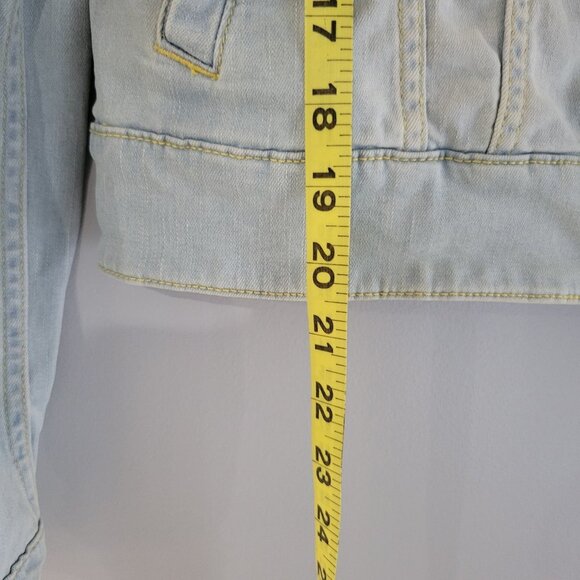 Lularoe Harvey Floral Embroidered Denim Jacket Size S - Picture 9 of 12